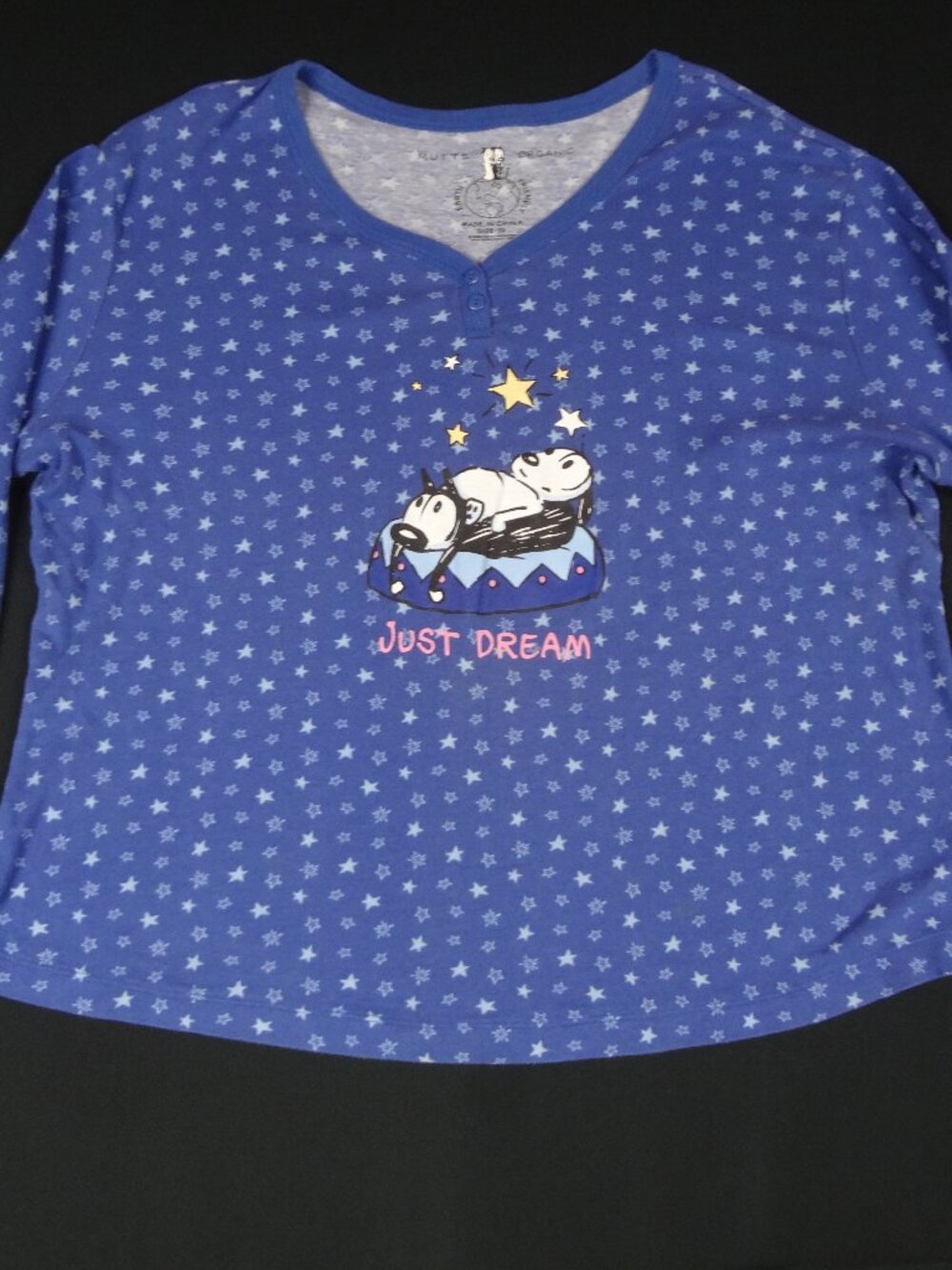 VINTAGE MUTTS EARL DOG MOOCH CAT BLUE 3XL LONG SLEEVE SLEEP SHIRT L631